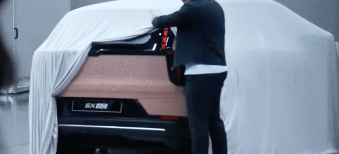 Volvo EX60 seen for the first time before 2026 debut